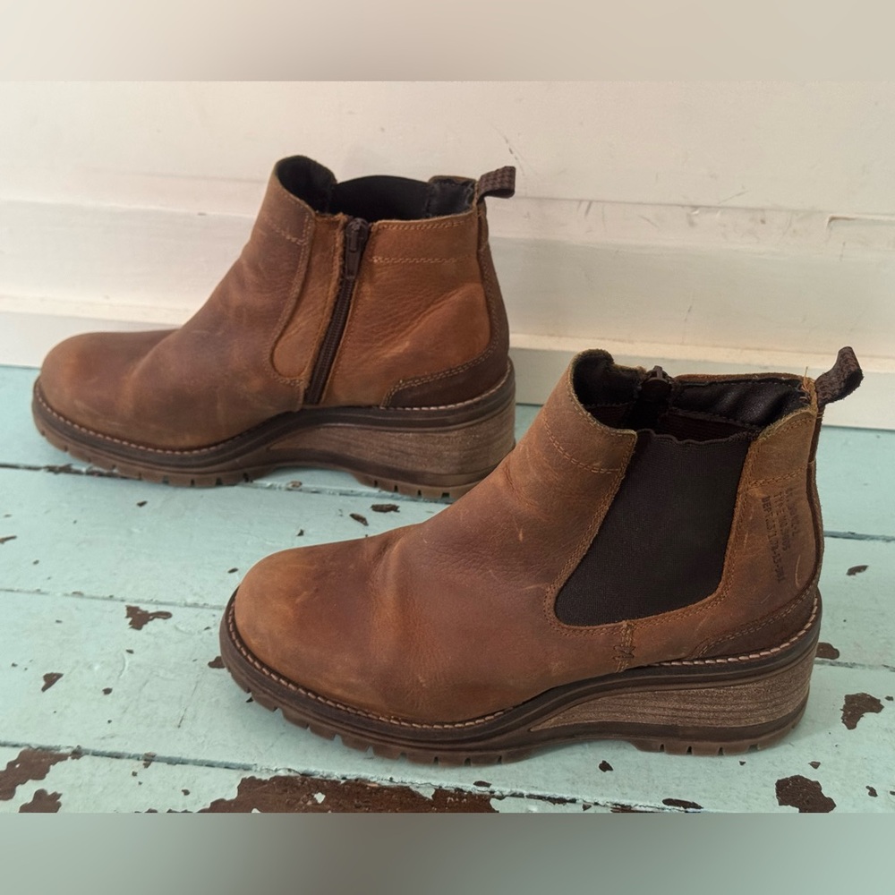 Maddison Size EU 38 Chelsea Boot Wedge sole wooden Nubuck - Picture 6 of 17